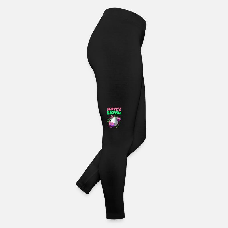 Joyeuses fleurs de Pâques oeuf de Pâques Legging en jersey Femme