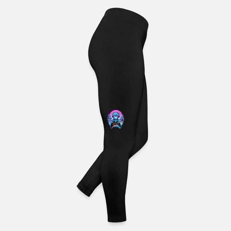 Casque Gamer Anime Synthwave Art Legging en jersey Femme
