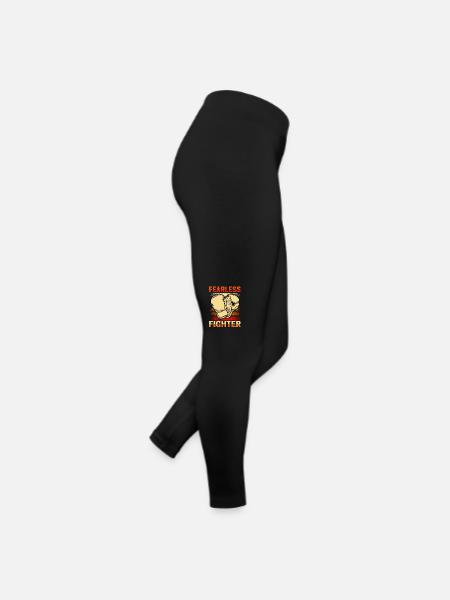Furchtloser Kämpfer - Frauen Jersey Leggings - Schwarz - Rechts