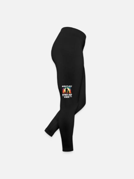 Der beste Bonus-Papa aller Zeiten - Frauen Jersey Leggings - Schwarz - Rechts