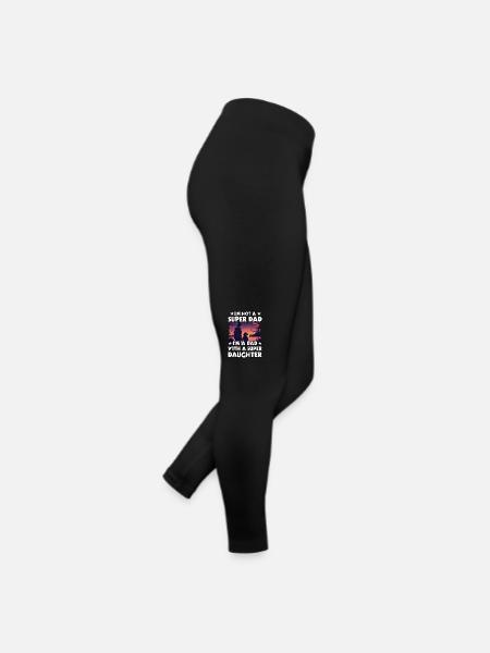 Je ne suis pas un super papa, je suis un père avec une super fille - Legging en jersey Femme - noir - Droite