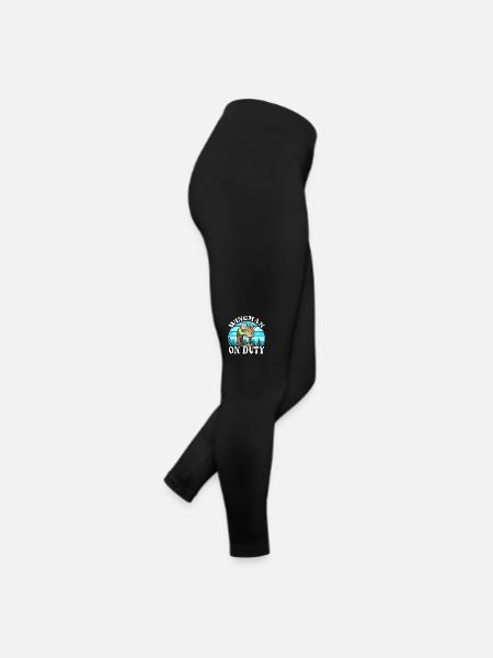 Wingman im Dienst - Frauen Jersey Leggings - Schwarz - Rechts