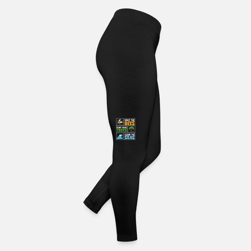 Sauvons les abeilles Plantez plus d’arbres, nettoyez les mers Legging en jersey Femme