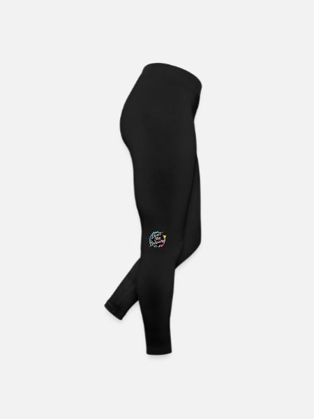 Don't Stop Believing Bunte Spritzer Motivierend - Frauen Jersey Leggings - Schwarz - Rechts