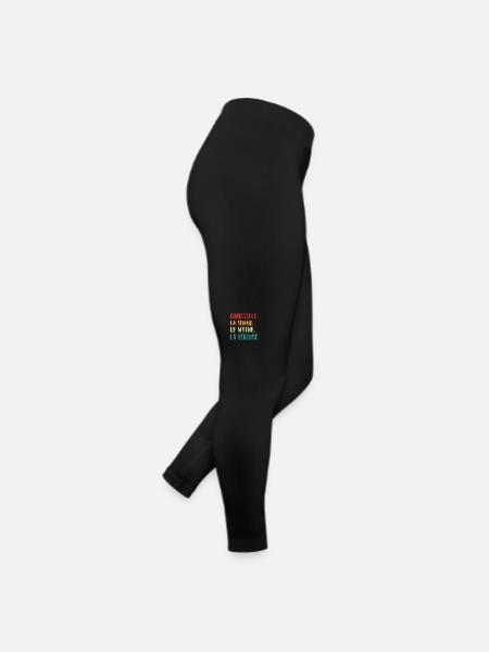 Christelle la femme le mythe la légende Cadeau - Legging en jersey Femme - noir - Droite