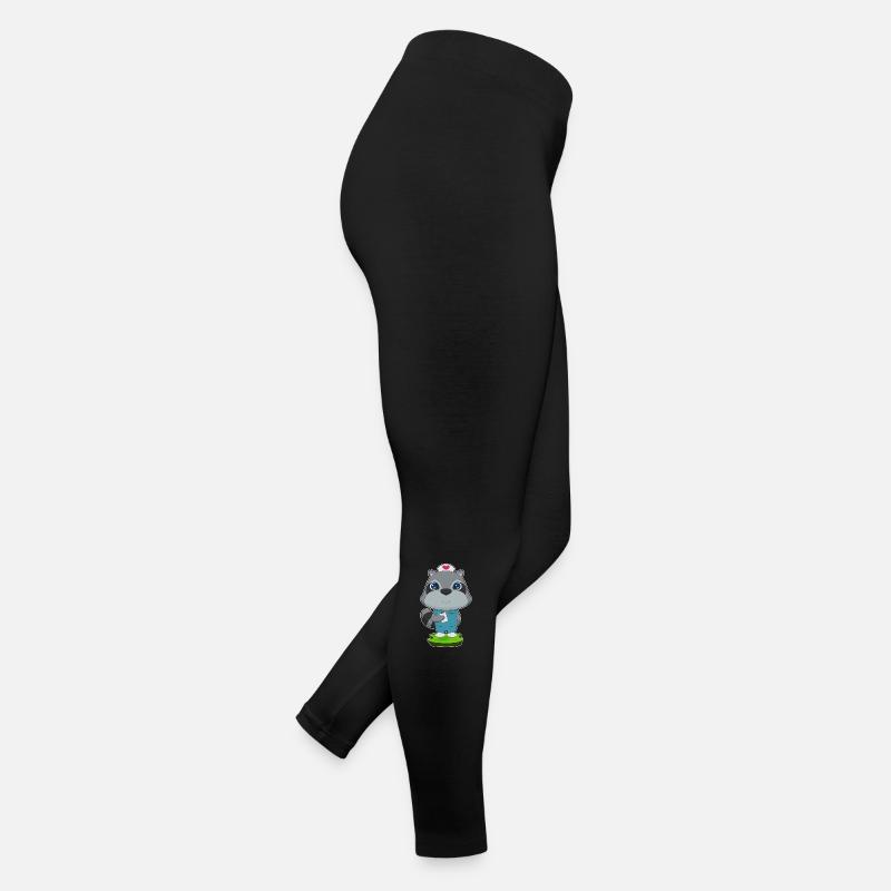 Raccoon Nurse Notepad Women’s Jersey Leggings