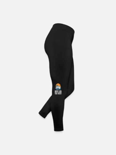 Sorry For What I Said While Docking The Boat - Women’s Jersey Leggings - black - Right