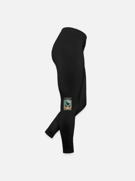 Lustige Katzen-Sprüche-Grafik - Frauen Jersey Leggings - Schwarz - Rechts