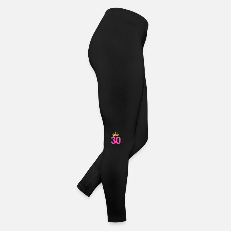 30 Zahl Krone Frauen Jersey Leggings