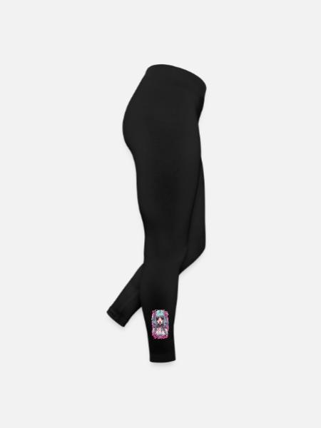 Kawaii Psycho Goth Girl Pastel Aesthetic Design - Women’s Jersey Leggings - black - Right