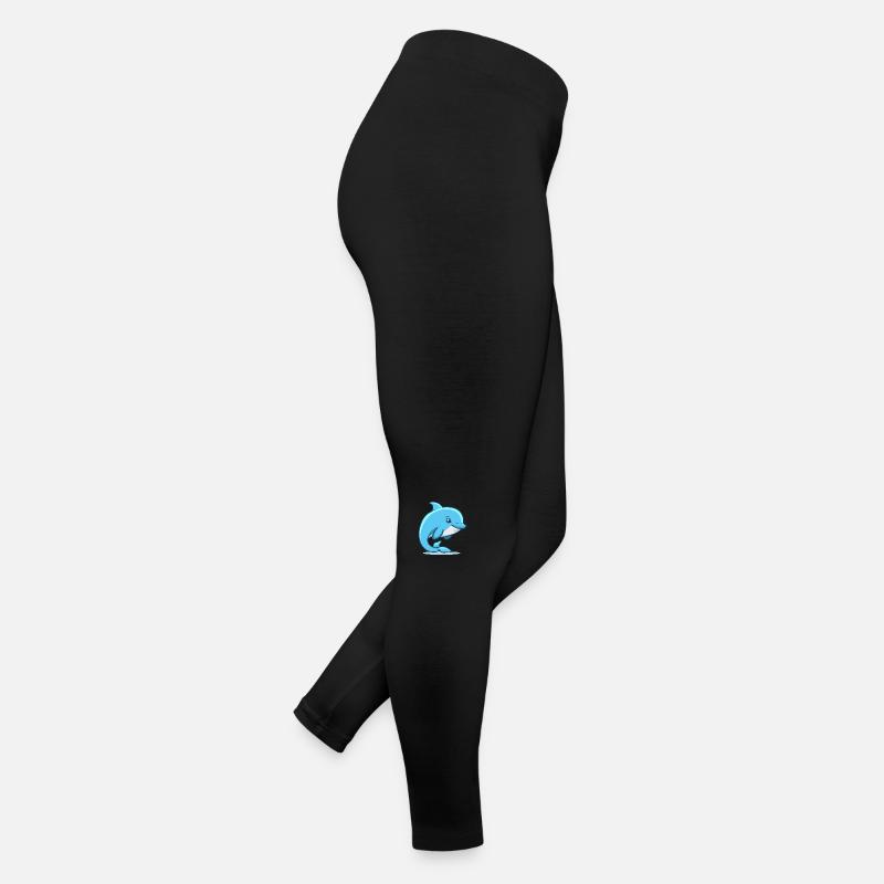 cute dolphin illustration Women’s Jersey Leggings