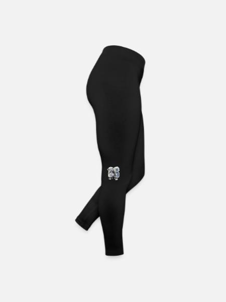 Amour robot - Legging en jersey Femme - noir - Droite