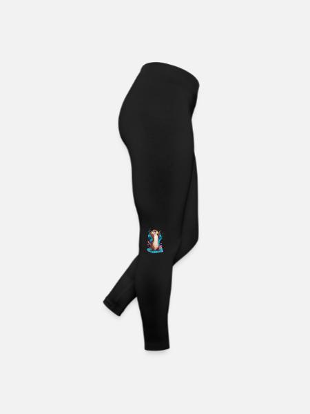 Niedlicher Otter für Kinder Tier im Wasser - Frauen Jersey Leggings - Schwarz - Rechts