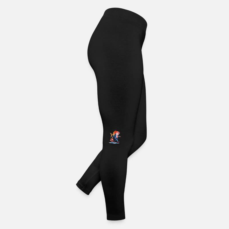 Funny Business Fish Creative Design Work - Women’s Jersey Leggings - black
