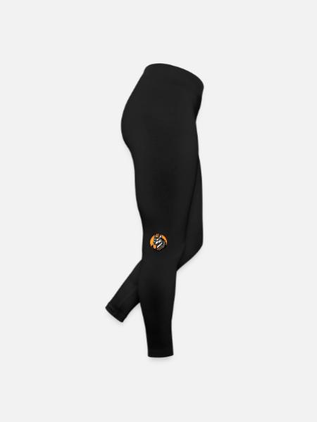 Wolf Bier - Frauen Jersey Leggings - Schwarz - Rechts