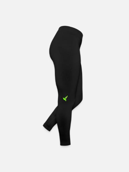 Silhouette d'oiseau colibri - Legging en jersey Femme - noir - Droite