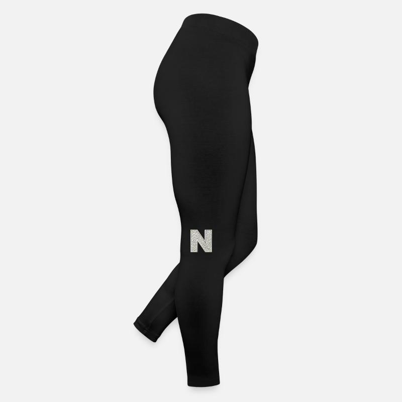 N, lettre, lettre N, initiale, initiale N, monogramme, Legging en jersey Femme