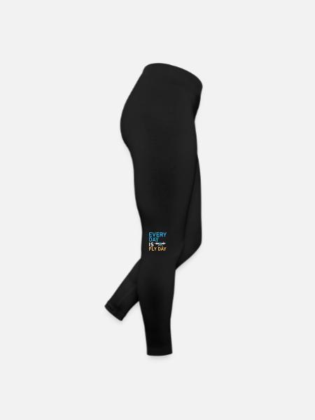Every Day Is Fly Day Drone Pilot RC Flight - Frauen Jersey Leggings - Schwarz - Rechts