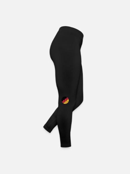 Germany Football German Fan Scratches Ball Cracks - Women’s Jersey Leggings - black - Right