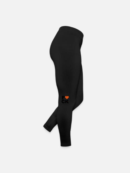 Fuck - Frauen Jersey Leggings - Schwarz - Rechts