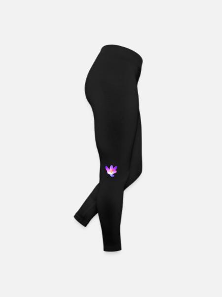 merveilleux crocus - fleur en violet au printemps - Legging en jersey Femme - noir - Droite