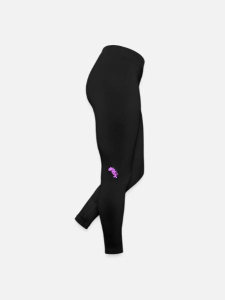 orchidée - Legging en jersey Femme - noir - Droite