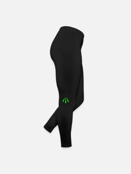 Symbole celtique Awen vert - Legging en jersey Femme - noir - Droite