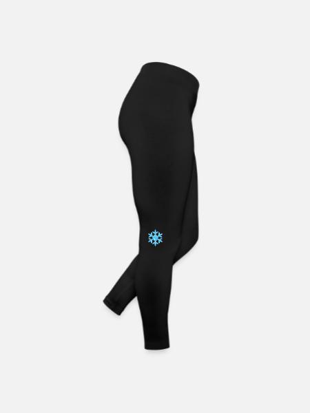 Flocon de neige avec motif - noël - Legging en jersey Femme - noir - Droite