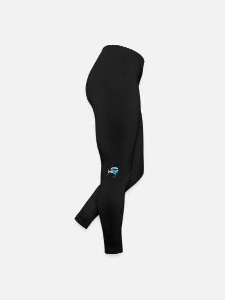 Double Exposure Animals Kiwi Idée cadeau - Legging en jersey Femme - noir - Droite