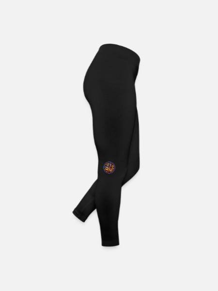 vitrail avec des animaux - Legging en jersey Femme - noir - Droite