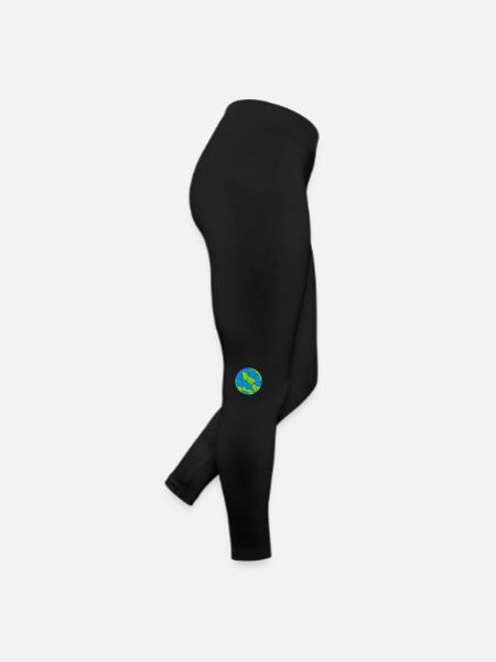 Planet Ball Cracks Pattern - Women’s Jersey Leggings - black - Right