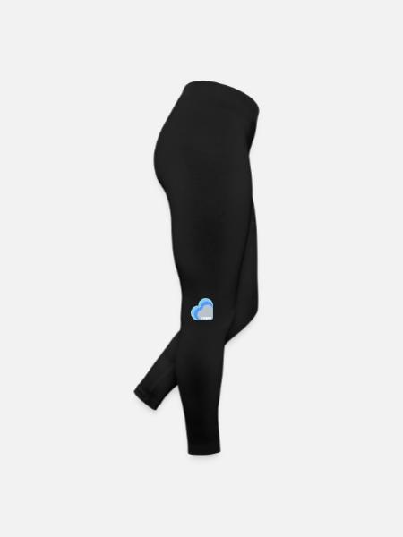 Blue vegan heart - Women’s Jersey Leggings - black - Right