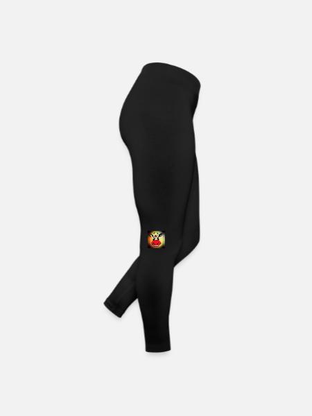 Une drôle de vache avec un grand rire - Legging en jersey Femme - noir - Droite
