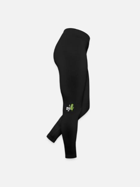 Dill With It Cucumber Pickle - Frauen Jersey Leggings - Schwarz - Rechts