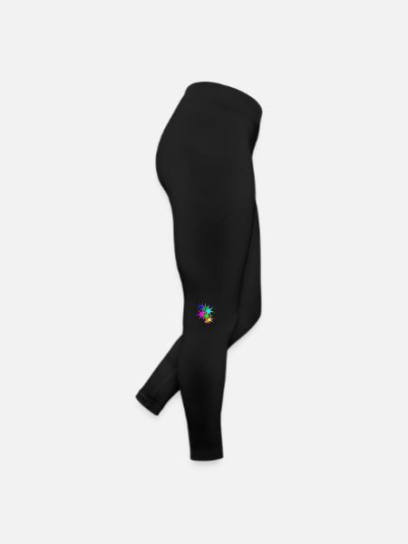 bunte Sterne - Frauen Jersey Leggings - Schwarz - Rechts