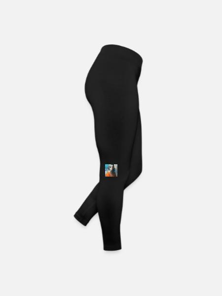 Schöne Frau Aquarellmalerei - Frauen Jersey Leggings - Schwarz - Rechts