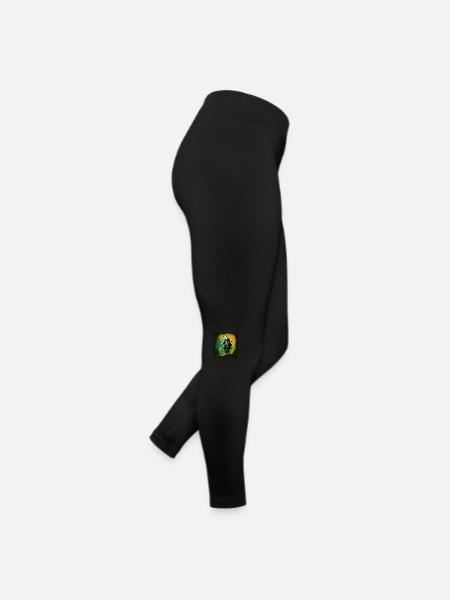 Panda élégant sur le vélo 7 - Legging en jersey Femme - noir - Droite