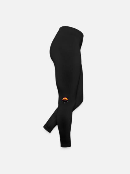 Saragosse Espagne Drapeau Skyline Silhouette Travel - Legging en jersey Femme - noir - Droite