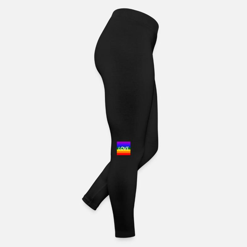 Liebe Regenbogen - Frauen Jersey Leggings - Schwarz