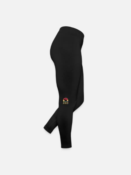 Welsh Springer Spaniel Dog Silhouette Retro Sunset - Legging en jersey Femme - noir - Droite