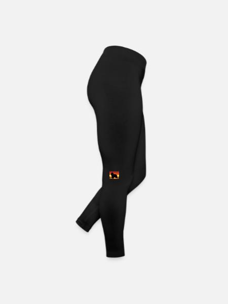 Briard Dog Lover Silhouette Vintage Sunset - Women’s Jersey Leggings - black - Right