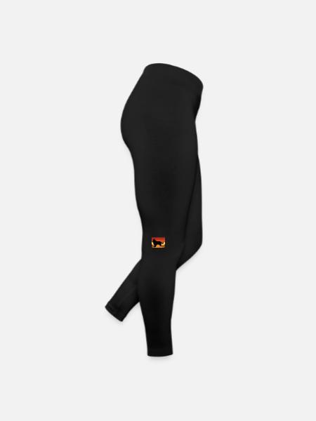 Français Springer Spaniel Dog Silhouette Retro Sun - Legging en jersey Femme - noir - Droite