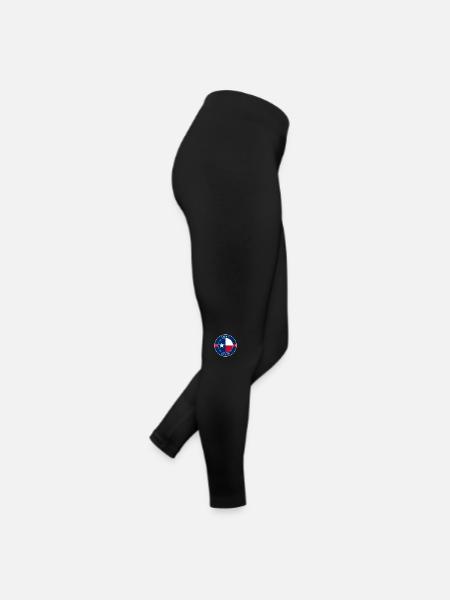Frisco Texas Flagge USA Reise Souvenir Abzeichen - Frauen Jersey Leggings - Schwarz - Rechts