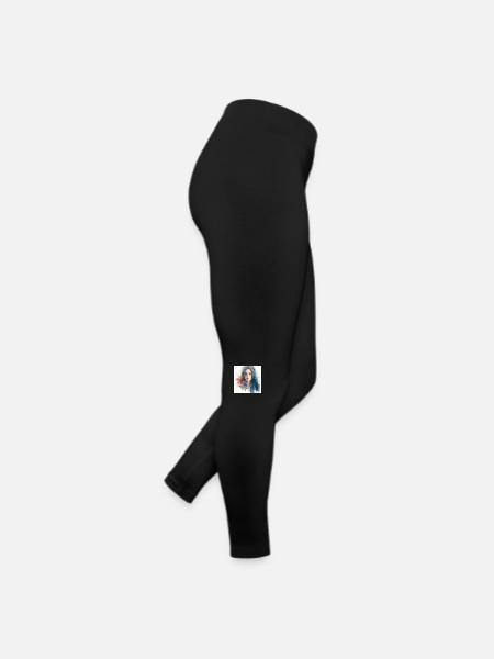 Portrait peinture à l''eau - Legging en jersey Femme - noir - Droite