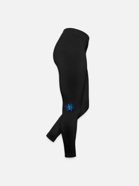Blue Night Futuristic City - Legging en jersey Femme - noir - Droite