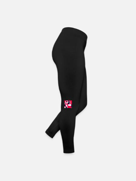 Geometric shapes in different shades of a color - Women’s Jersey Leggings - black - Right