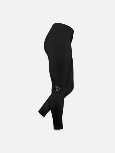 Raton laveur coloré, design unique - Legging en jersey Femme - noir - Droite