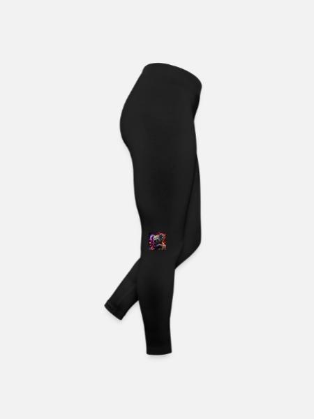 Farbiger Koala, einzigartiges Design - Frauen Jersey Leggings - Schwarz - Rechts