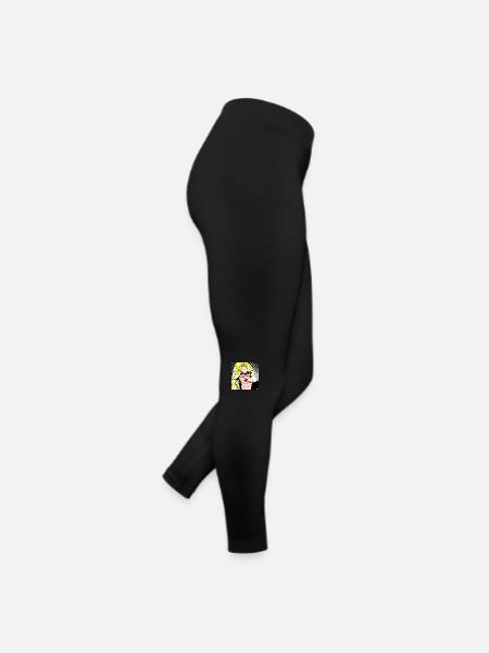 talk nerdy to me edit - Frauen Jersey Leggings - Schwarz - Rechts