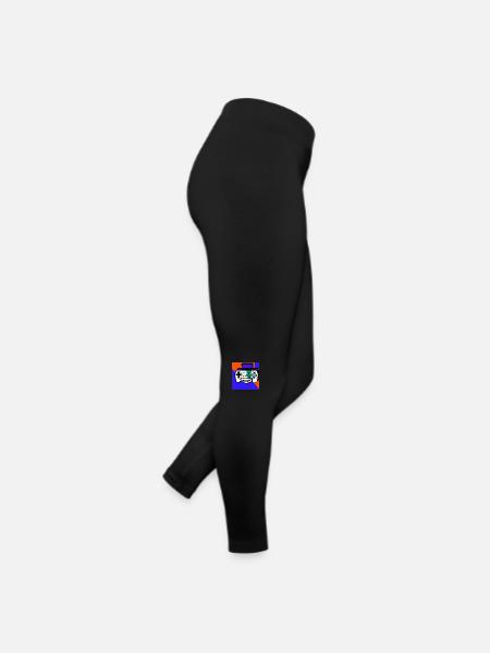 a PS-5 smiling illustroke 3 - Women’s Jersey Leggings - black - Right